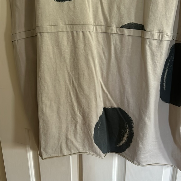 Fleur De Lis womans dress L beige grey lagonlook shift dots modernist tiered - Picture 4 of 5